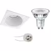 Dimbare LED inbouwspot 2700K vierkant GU10 3W 230lm mat wit Lichtbronnen