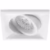 vierkante mat witte dimbare 6W LED spot met GU10 fitting en koel wit licht van 6400K