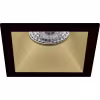 Vierkante dimbare LED inbouwspot GU10 3W mat zwart met gouden rand 4000K neutraal wit licht Vierkante dimbare LED inbouwspot GU10 3W mat zwart met gouden rand 4000K neutraal wit licht