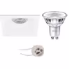 LED vierkante inbouwspot GU10 4000K 275lm richtbaar Lichtbronnen LED vierkante inbouwspot GU10 4000K 275lm richtbaar Lichtbronnen