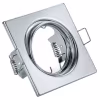 Kantelbare vierkante LED inbouwspot chroom 4W 320 lumen koel wit licht 6400K GU10 fitting Kantelbare vierkante LED inbouwspot chroom 4W 320 lumen koel wit licht 6400K GU10 fitting