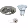 Dimbare inbouwspot GU10 3000K 3,4W kantelbaar mat nikkel Lichtbronnen Dimbare inbouwspot GU10 3000K 3,4W kantelbaar mat nikkel Lichtbronnen