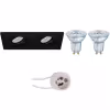 LED spot set 5W GU10 - mat zwart, kantelbaar, dimbaar 4000K Lichtbronnen LED spot set 5W GU10 - mat zwart, kantelbaar, dimbaar 4000K Lichtbronnen
