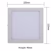 HLW LED LED Downlight - Surface Mounted Square 18W - Natural White 4200K - Matt White Aluminum - 225mm HLW LED LED Downlight - Surface Mounted Square 18W - Natural White 4200K - Matt White Aluminum - 225mm