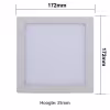 HLW LED LED Downlight Pro - Aigi - Surface Mounted Square 12W - Bright/Cool White 6000K - Matte White - 172mm HLW LED LED Downlight Pro - Aigi - Surface Mounted Square 12W - Bright/Cool White 6000K - Matte White - 172mm