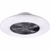 mat chroom plafondventilator met geïntegreerde dimbare LED verlichting 4000 lumen en 40W vermogen mat chroom plafondventilator met geïntegreerde dimbare LED verlichting 4000 lumen en 40W vermogen