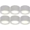 6x LED opbouwspot 10W 700lm 4200K Ø140mm Binnenverlichting 6x LED opbouwspot 10W 700lm 4200K Ø140mm Binnenverlichting