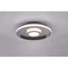HLW LED LED Ceiling Light - Bathroom Light - Trion Asmaya - Surface Mounted Round 35W - Splashproof IP44 - Dimmable - Warm White 3000K - Matte Chrome - Aluminum HLW LED LED Ceiling Light - Bathroom Light - Trion Asmaya - Surface Mounted Round 35W - Splashproof IP44 - Dimmable - Warm White 3000K - Matte Chrome - Aluminum