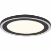 mat zwarte LED plafondlamp met twee lichtpunten 3600 lumen warm wit licht 3000K mat zwarte LED plafondlamp met twee lichtpunten 3600 lumen warm wit licht 3000K