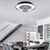 ronde witte LED plafondlamp met geïntegreerde ventilator 30W dimbaar 3500 lumen instelbare kleurtemperatuur ronde witte LED plafondlamp met geïntegreerde ventilator 30W dimbaar 3500 lumen instelbare kleurtemperatuur