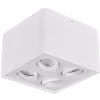 Matwitte draaibare LED plafondspot met 4 lichtpunten en GU10 fitting tot 35W wit licht Matwitte draaibare LED plafondspot met 4 lichtpunten en GU10 fitting tot 35W wit licht