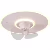 HLW LED LED Ceiling Light with Fan - Ceiling Fan - Trion Bryan - 30W - Adjustable Color - Remote Control - Dimmable - Round - Matte White - Metal HLW LED LED Ceiling Light with Fan - Ceiling Fan - Trion Bryan - 30W - Adjustable Color - Remote Control - Dimmable - Round - Matte White - Metal