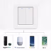Smartlife Domotica Smart WiFi Lichtschakelaar Wit 2-knoppen
