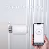 Smartlife Domotica Slimme WiFi Thermostaat Knoppen | Zigbee 3.0 Radiatorknop | LCD-display | Weekprogramma's | Open-raamdetectie | Spraakbediening | M30x1.5mm + adapters | 2x AA-batterijen | 58x58x102 mm