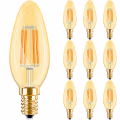 Brinton Voordeelpak 10x E14 LED Lamp Filament Amber 4W - Zeer Warm Wit Brinton Voordeelpak 10x E14 LED Lamp Filament Amber 4W - Zeer Warm Wit