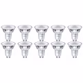 PHILIPS LED Spot 10 Pack - Dimbaar GU10 - Zeer Warm Wit 2700K - 4W PHILIPS LED Spot 10 Pack - Dimbaar GU10 - Zeer Warm Wit 2700K - 4W
