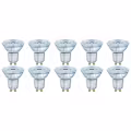 10-Pack LEDVANCE LED Spot GU10 - Dimmable - Warm White 3000K - Replaces 35W 10-Pack LEDVANCE LED Spot GU10 - Dimmable - Warm White 3000K - Replaces 35W