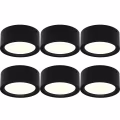 LED Downlight 6 Pack 15W - Opbouw Rond Mat Zwart Aluminium Ø180mm LED Downlight 6 Pack 15W - Opbouw Rond Mat Zwart Aluminium Ø180mm