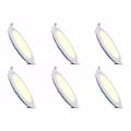 LED Downlight Slim 6 Pack - Inbouw Rond 18W Warm Wit 2700K Mat Wit Aluminium Ø225mm LED Downlight Slim 6 Pack - Inbouw Rond 18W Warm Wit 2700K Mat Wit Aluminium Ø225mm