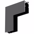 Corner Piece Black for 48V Magnetic Track Rails - Surface Mounting from Ceiling to Wall Corner Piece Black for 48V Magnetic Track Rails - Surface Mounting from Ceiling to Wall
