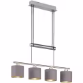 LED Hanglamp Trion Gorino - 4-lichts, Mat Bruin Aluminium met E14 fittingen