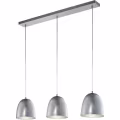 LED Hanglamp Trion Onutia - 3-lichts rechthoek, mat zilver aluminium, E14 fitting LED Hanglamp Trion Onutia - 3-lichts rechthoek, mat zilver aluminium, E14 fitting