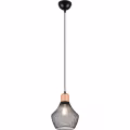 Zwarte LED Hanglamp Trion Jenna - Mat Zwart Aluminium, E27 Fitting, 1-lichts Zwarte LED Hanglamp Trion Jenna - Mat Zwart Aluminium, E27 Fitting, 1-lichts