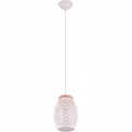 Witte Metalen LED Hanglamp Trion Dabi - E27 Fitting, Mat Wit, Rond Witte Metalen LED Hanglamp Trion Dabi - E27 Fitting, Mat Wit, Rond