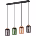 Stylish Matte Black LED Pendant Lamp - Metal 4-Light LED Lamp with E27 Fitting Stylish Matte Black LED Pendant Lamp - Metal 4-Light LED Lamp with E27 Fitting