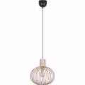 Moderne Metalen LED Hanglamp Trion Alia - E27 Fitting, 33cm Rond, Zandkleur Moderne Metalen LED Hanglamp Trion Alia - E27 Fitting, 33cm Rond, Zandkleur