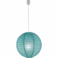 LED Hanglamp Trion Ponton - Mat Turquoise Papier, E27 Fitting, Rond LED Hanglamp Trion Ponton - Mat Turquoise Papier, E27 Fitting, Rond