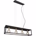 Black LED Pendant Lamp Trion Kandin - 4-light, Matte Black Aluminum, E27 Fitting Black LED Pendant Lamp Trion Kandin - 4-light, Matte Black Aluminum, E27 Fitting