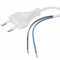 Power cable white 3 m for LED – Europlug C7, 0.75 mm² Power cable white 3 m for LED – Europlug C7, 0.75 mm²
