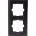 KOPP Athenis HK07 2-gang cover frame, matte black RAL 9005