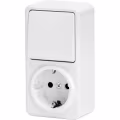 Aigi Winy surface-mounted wall socket white + changeover earth connection Aigi Winy surface-mounted wall socket white + changeover earth connection