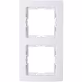 KOPP Paris HK05 2-gang cover frame Arctic gloss white