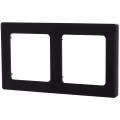 Aigi Jura 2-gang matte black flush-mounted cover frame 153x82 mm Aigi Jura 2-gang matte black flush-mounted cover frame 153x82 mm