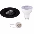 6W Dimbare LED Spot Set - Kantelbare Ronde Inbouwspot Mat Zwart, Warm Wit 3000K 6W Dimbare LED Spot Set - Kantelbare Ronde Inbouwspot Mat Zwart, Warm Wit 3000K