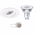 LED Spotlight Set 3W - Tiltable Round Recessed Spotlight Matte White | Dimmable White Spotlight GU10 LED Spotlight Set 3W - Tiltable Round Recessed Spotlight Matte White | Dimmable White Spotlight GU10