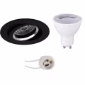 LED Spot Set 6W - Tiltable Matte Black Round Recessed Spotlight - Dimmable - Natural White LED Spot Set 6W - Tiltable Matte Black Round Recessed Spotlight - Dimmable - Natural White
