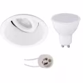 6W LED Spot Set - Dimmable, Tiltable Recessed Spotlight Round Spotlight Matte White Ø93mm 6W LED Spot Set - Dimmable, Tiltable Recessed Spotlight Round Spotlight Matte White Ø93mm