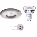 LED Spot Set - Dimmable Round Recessed Spotlight IP65 3W LED Lamp Warm White LED Spot Set - Dimmable Round Recessed Spotlight IP65 3W LED Lamp Warm White
