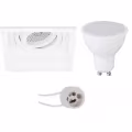 Dimbare 6W LED Spot Set - Kantelbare Vierkante Inbouwspot met GU10 Fitting Dimbare 6W LED Spot Set - Kantelbare Vierkante Inbouwspot met GU10 Fitting