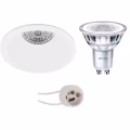 Dimbare LED Spot 4W - Ronde Mat Witte Inbouwspot GU10 - Natuurlijk Wit 4000K Dimbare LED Spot 4W - Ronde Mat Witte Inbouwspot GU10 - Natuurlijk Wit 4000K