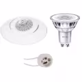 6W LED Spot Set - Ronde Kantelbare Inbouwspot Mat Wit - Trimless Design 6W LED Spot Set - Ronde Kantelbare Inbouwspot Mat Wit - Trimless Design