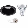 LED Spot Set - 3W Dimbare LED Lamp, Ronde Inbouwspot Mat Zwart LED Spot Set - 3W Dimbare LED Lamp, Ronde Inbouwspot Mat Zwart