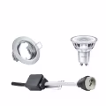 LED Spotlight Set - Tiltable Round Recessed Spotlight 5W LED - White & Chrome Spotlight LED Spotlight Set - Tiltable Round Recessed Spotlight 5W LED - White & Chrome Spotlight