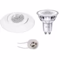 LED Spot Set - Tiltable Round Recessed Spot 5W LED Matte White - GU10 LED Spot Set - Tiltable Round Recessed Spot 5W LED Matte White - GU10