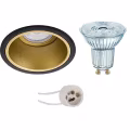 LED Spot Set - 4W Dimmable Recessed Spotlight Round Spotlight Matte Black/Gold - GU10 LED Spot Set - 4W Dimmable Recessed Spotlight Round Spotlight Matte Black/Gold - GU10