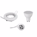 LED Spot Set 6W - Tiltable Round White Recessed Spotlight GU10 Fitting Warm White LED Spot Set 6W - Tiltable Round White Recessed Spotlight GU10 Fitting Warm White
